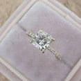thumbnail image 2 of Cora Jewellery 1.8CT Cushion Moissanite Hidden Halo Engagement Ring For Women, 14K Yellow Gold, 2 of 4