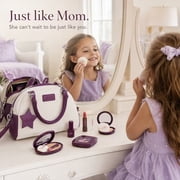 Play Purse for Girls and Toddlers - Realistic Purse and Complete Set of Pretend Play Accessories Including Toy Phone, Wallet, Credit Cards, Keys, Makeup for Role Playing Ages 3 4 5 6 7 8 Years and up