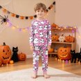 thumbnail image 5 of NOLDARES Toddler Girls Boys Halloween Pumpkin Pajamas Cotton Pjs for Boy Jammies Little Kids Sleepwear Clothes Sets(Hot Pink,7-8 Y), 5 of 9