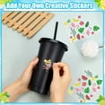 thumbnail image 4 of 24 Pack Plastic Tumblers with Lids and Straw, Reusable Cups with Lids and Straws Colorful Cups for Cold Drink Iced Coffee, Plastic Tumbler Bulk for Party Birthday Gifts (24 oz, Stylish Colors-Black), 4 of 6