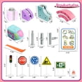 thumbnail image 6 of Magnetic Electric Train Building Toy, 3D Infinity Track Set with Assembly Tool, STEM Birthday Gift for Girls, Pink, 6 of 7