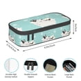 thumbnail image 6 of Goofa French Bulldog Taking a Bath Pattern Pencil Case, Multi- Slot Pencil Pouch, Portable Pencil Bag, Pen Case for& Office, 6 of 9