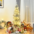 thumbnail image 6 of Gymax 6ft Pencil Artificial Christmas Tree Electroplate Pencil Tree (Silver), 6 of 9
