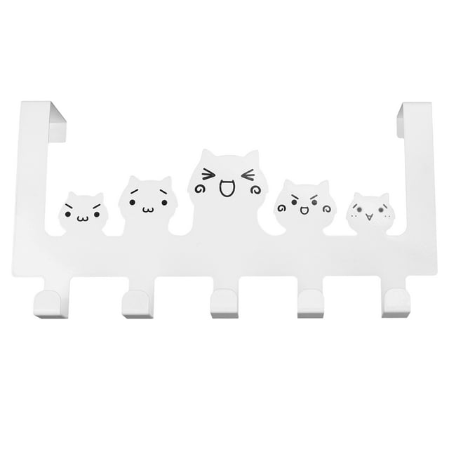 BEADCEST Utility Hook White Metal Cat Back Door Hanger Hanging 1 Piece