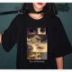 thumbnail image 2 of clásico selfie verano nuevo estilo femenino punk arte impresión suelta paisaje impresión retro manga corta harajuku top camiseta hip-hop t-shirtpangjing, 2 of 4