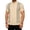 Beige, variant on Men's Golf Shirt Short Sleeve Quarter Zip Business Casual Textured Wrinkle Free Pullover Tops for Office Work to Weekend