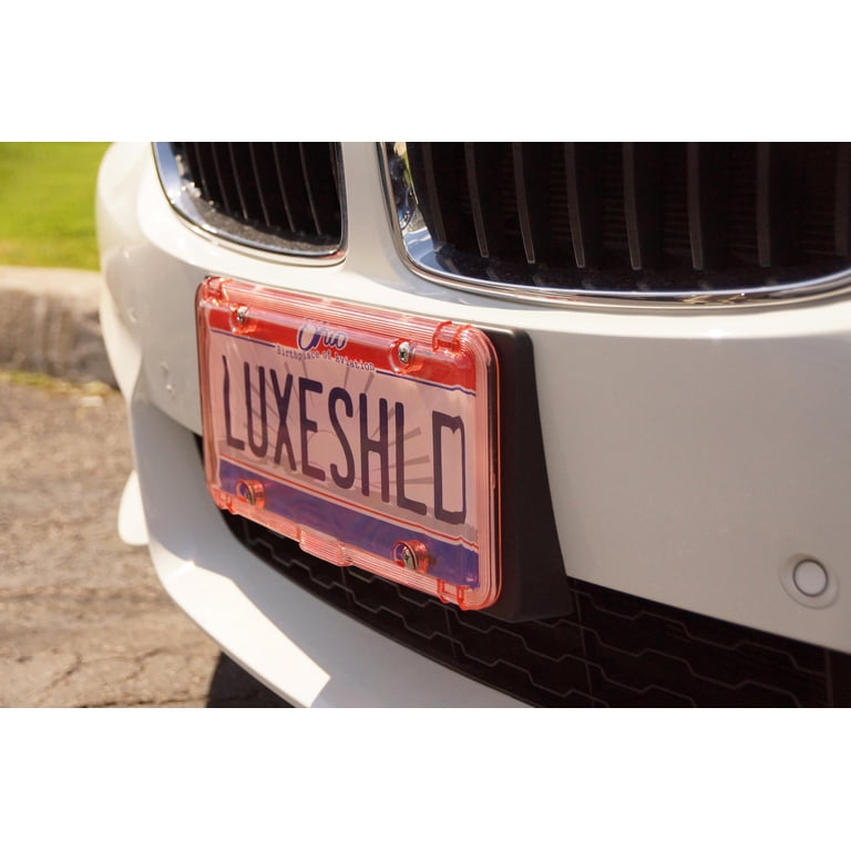 Lagu™️ Pink Luxe Shield Frames Luxe Shield, Premium Pink License Plate Covers (2-Pack) incl  main image 4