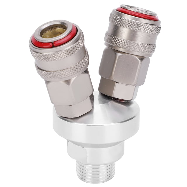 Acoplador rápido de vía, conector de 2 vías Conector de vía de acoplador rápido cromado Valor excepcional