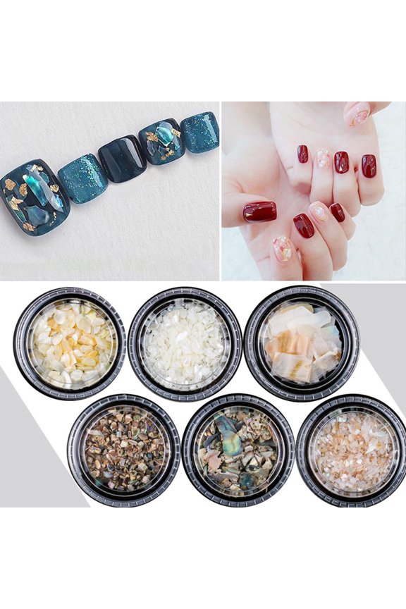 1 Box Nail Art Decoration Paste Lightweight Natural Shell Slices Nail Decor Nail