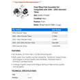 thumbnail image 2 of Front Wheel Hub Assembly Set - Compatible with 2000 - 2006 Chevy Tahoe 2001 2002 2003 2004 2005, 2 of 2