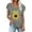 Gray, variant on Ichuanyi Womens Tops, Summer Women's Summer V-neck Sunflower Printed Tops T-Shirts Casual Petal Sleeve Blouse