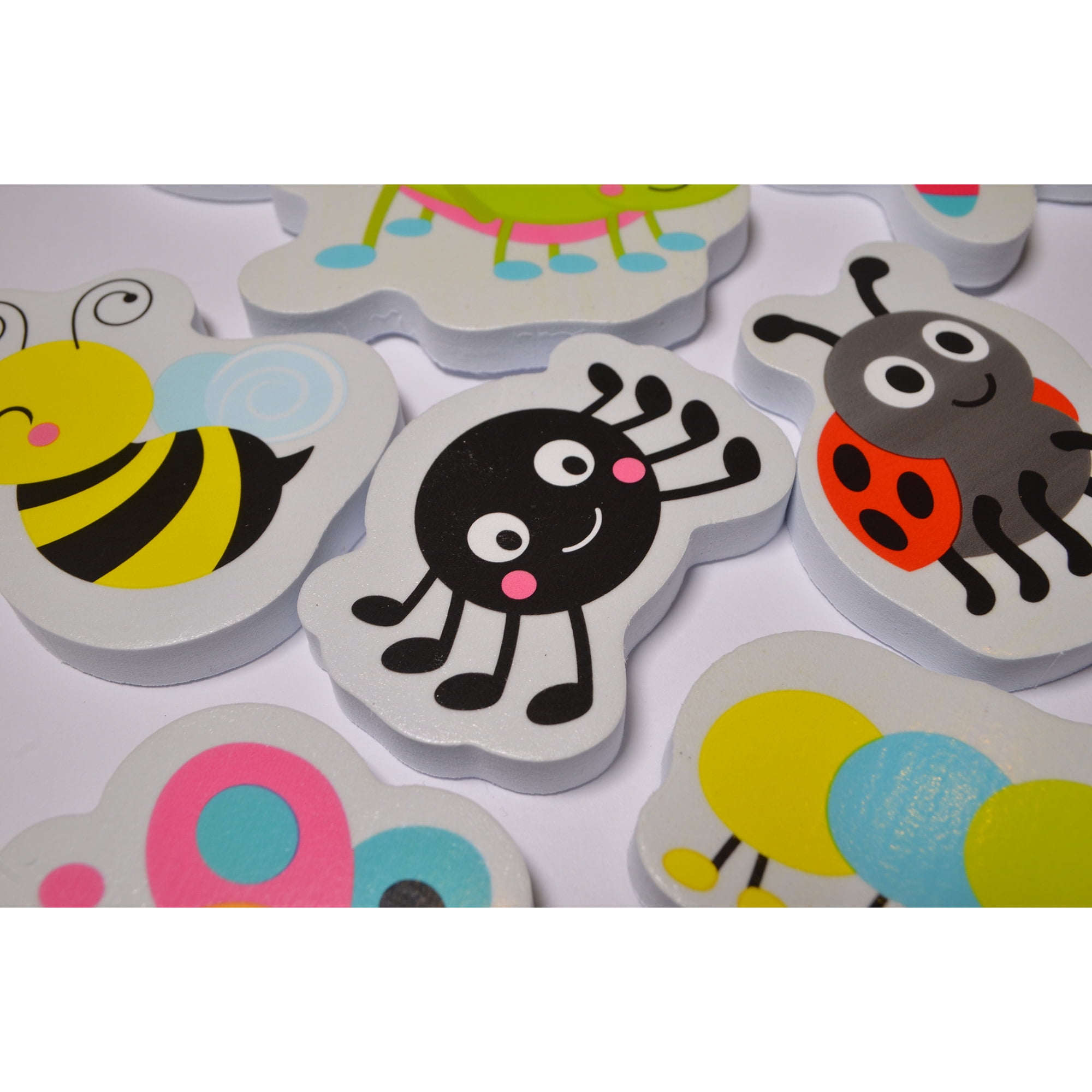 Buddy & Barney: Bath Time Stickers - Bug Buddies - 12 Reusable Chunky Foam Pieces, Insect Characters, Mesh Storage, Water & Tub Toy, Kids-Toddlers 1+