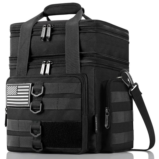 Fiambrera táctica SumeStar para hombre con aislamiento de 16,5 L, color negro