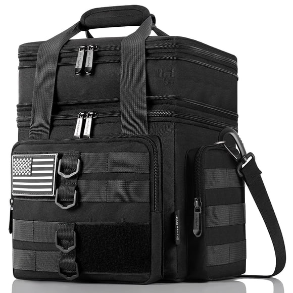 Fiambrera táctica SumeStar para hombre con aislamiento de 16,5 L, color negro
