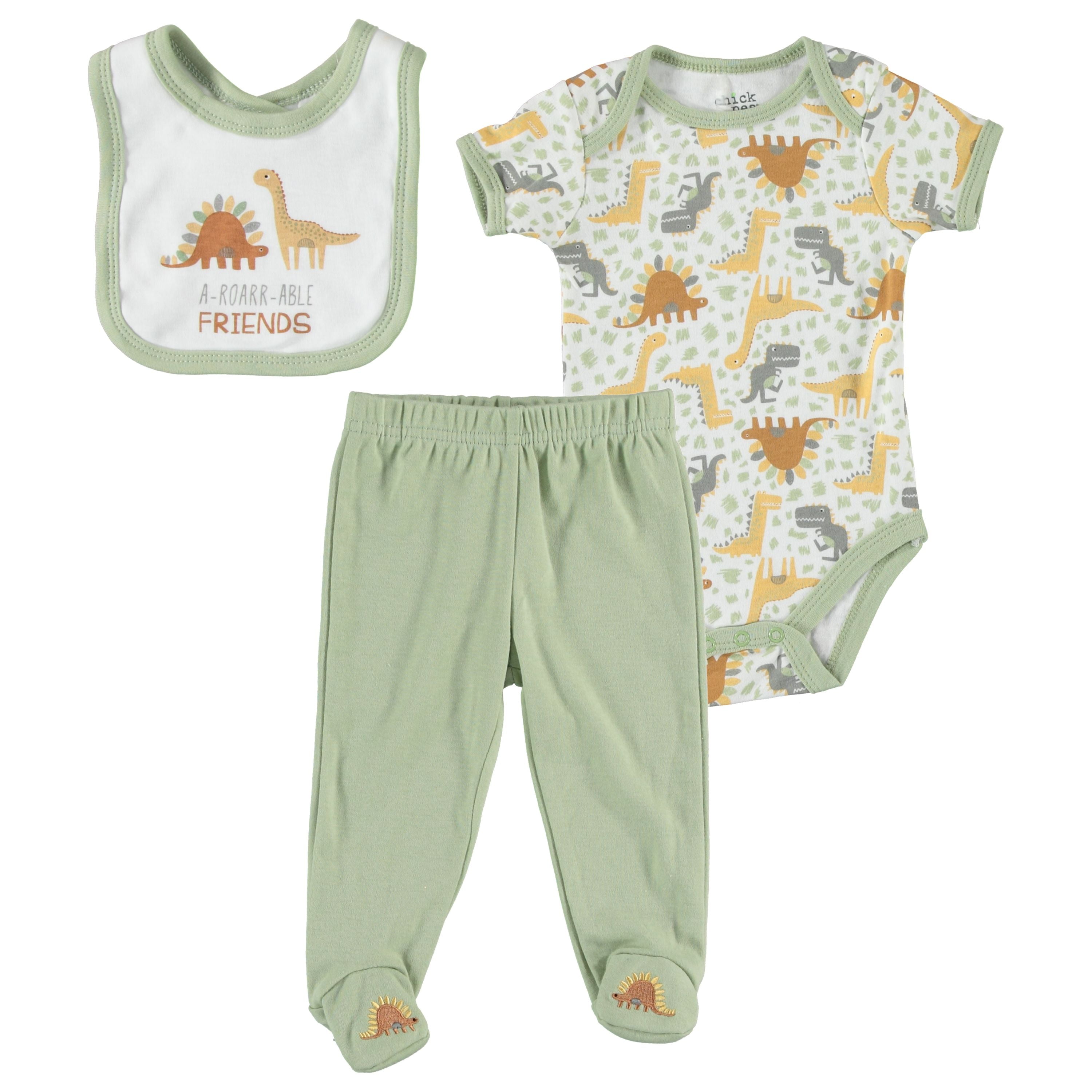 Chick Pea Baby Boy 3 PC Footed Pant Set, Sizes Newborn-9 Months ...
