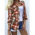 thumbnail image 4 of Camisas A Cuadros Para Mujer Blusa A Cuadros Para Mujer Camisa A Cuadros Para Mujer Patrón A Cuadros Casual Bolsillo En El Pecho Colores Vivos De Moda Túnica A Cuadros Para Mujer, 4 of 4