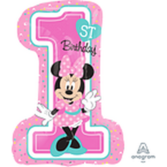 LRG SHP XL MINNIE 1ST BDAY GIRL