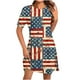 thumbnail image 5 of Vestido Corto para las Mujeres Cuello Redondo Manga Corta Impresa Suéter, Moda Casual Estilo Línea, 5 of 7
