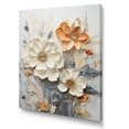 thumbnail image 2 of Designart "Serenity In Floral Contrast I" Seasonal Flowers Wall Art Living Room, 2 of 7