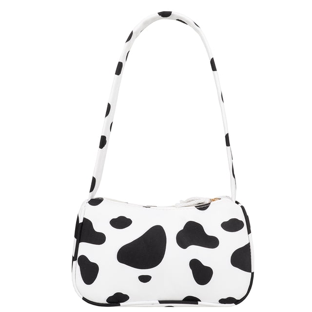 Moda mujer Animal impresión lona hombro axila bolso bolsos (vaca) Likrtyny Para estrenar