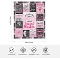 thumbnail image 5 of Social Worker Gifts for Women Throw Blanket 60" X 50", Best Social Worker Appreciation Graduation Gifts, Gift for Social Workers Women, Social Work Month 2024 Gifts, School Social Worker Office Decor, 5 of 6
