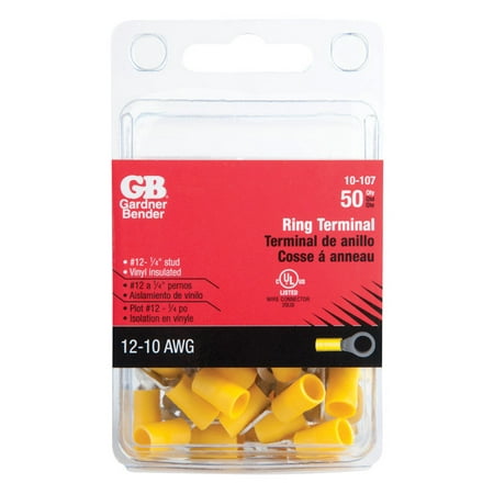 

Gb-Gardner Bender 10-107 12 - 10 Awg Ring Terminal .25 in.