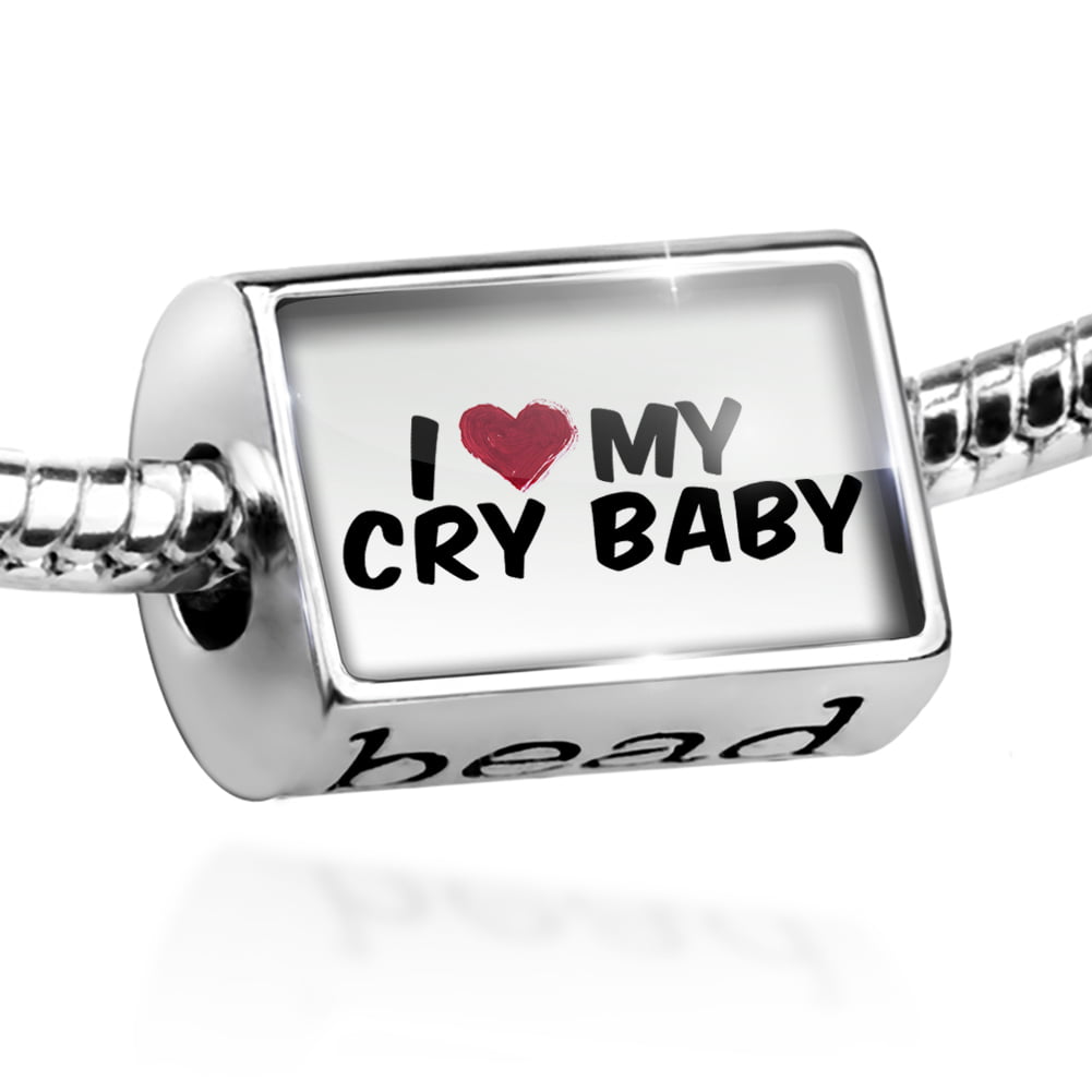 Bead I heart love my Cry Baby Charm Fits All European Bracelets
