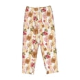 thumbnail image 4 of Daiia Key Lock And Flowers Women's Sleep Pant with Pockets and Drawstring,Pajama Pants-Large, 4 of 9