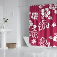 thumbnail image 2 of Botanical Watercolor Shower Curtain – Hummingbird and Floral Design for Spring-Themed Guest Bathroom, 2 of 5