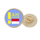 thumbnail image 1 of Soy de Mónaco Broche de oro metálico circular, 1 of 3