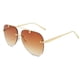 thumbnail image 1 of Gafas de sol sin marco con borde cortado de doble viga para tiro callejero, hechas de metal, 1 of 5