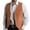 Orange, variant on Pejock Men's Suede Vest with Metal Buttons, Lightweight Polyester Waistcoat for Formal, Casual and Office Wear, Long Sleeve Blazer Style Jacket