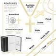 thumbnail image 2 of BEBERLINI Women Cross CZ Pendant Necklace Set 14K Gold Filled Box Chain Jewelry 24", 2 of 7