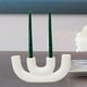 thumbnail image 4 of Candelabros de cerámica blanca Colco Candelabros para el hogar Navidad Halloween mesa de cena boda 23cmx10cm Portavelas cónico, 4 of 8