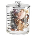 thumbnail image 5 of mDesign Medium Round Acrylic Apothecary Canister Jars - 2 Pack - Clear/Chrome, 5 of 8