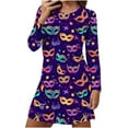thumbnail image 2 of Censtreet Women's Nightgown Long Sleeve Sleepshirt Loungewear Casual Lounge Dress House Dresses, 2 of 6