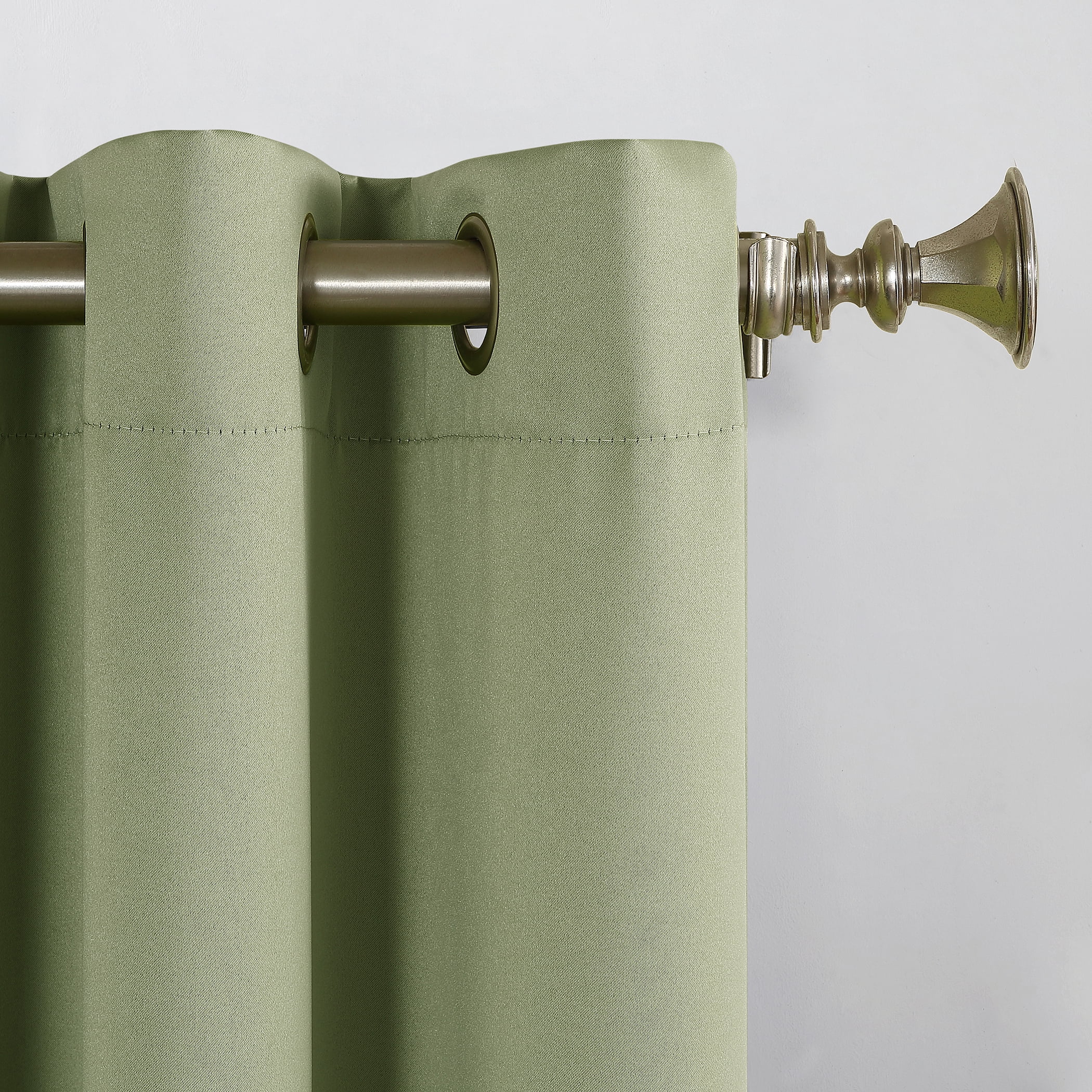 Sun Zero Madison 1-Piece Room Darkening Grommet Curtain Panel, 54"X84", Sage Green