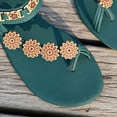 thumbnail image 6 of BRGZLK Women 's Summer Sandals Casual Outerwear Comfortable Bohemia Beach Flat Sandals Open Toe Ankle Crystal Gladiator Shoes, 6 of 7