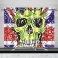 thumbnail image 1 of YUSDECOR Drapeau Anglais Crâne Fenêtre Rideau Cuisine Rideaux Traitement de Fenêtre 26x39 Pouces, Ensemble de 2, 1 of 2