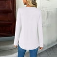 thumbnail image 6 of Wensltd Women's Long Sleeve Shirt Button-Up V-Neck Solid Color Spring Fall Top for Office Work, 6 of 8