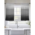 thumbnail image 5 of Black Grey Ombre Sheer Curtains 54 Inch Length 2 Panels Set, Modern Abstract Art Texture Voile Window Treatment Rod Pocket Short Kitchen Curtains Drapes for Bedroom 52"x54"x2, 5 of 7