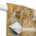 thumbnail image 5 of Orange City Swag Curtain Valance for Window 2 Panels Retro Modern Abstract Orange Architecture Rod Pocket Small Window Swag Valances for Kitchen Bedroom Bathroom 28" W x 36" L, 5 of 9