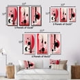 thumbnail image 4 of Designart "Circular Geometrics in Black and Pink Oracle II" Modern Geometric Wall Art Set Of 3 - Pink Abstract Canvas Set For Living Room Decor, 4 of 7