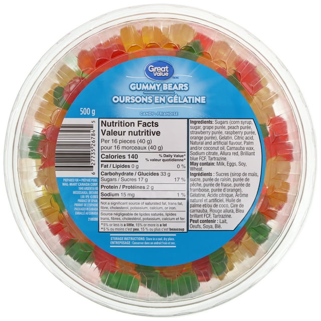 Oursons en gélatine Great Value