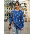 thumbnail image 5 of ZXSXSY Women Dogs Paw Print Graphic Pullover Long Sleeve Cute Sweatshirt, 5 of 10