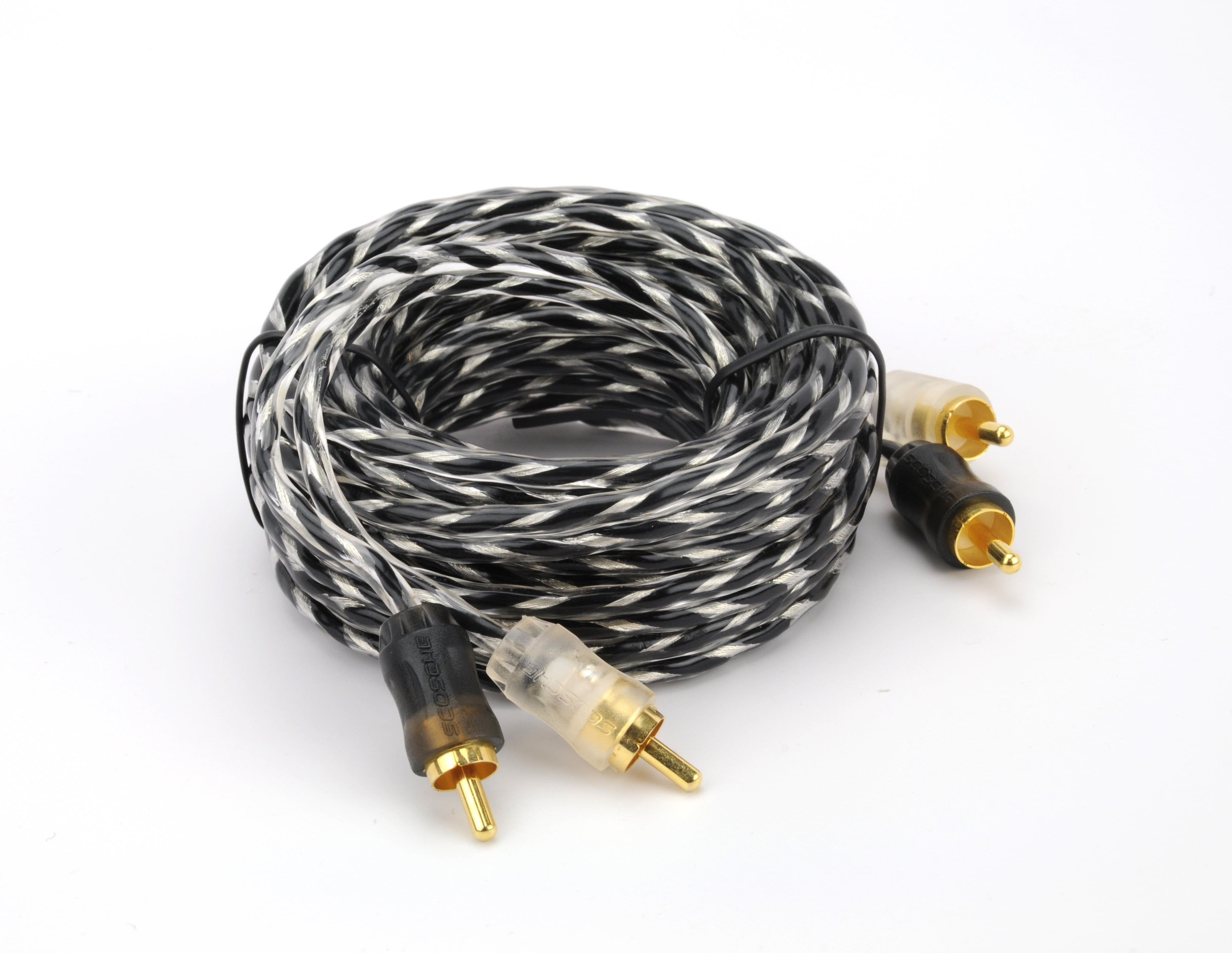 Scosche A25C4 WM1SD 25 Foot Twisted Car Stereo RCA Type Audio Cable