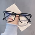 thumbnail image 1 of Montura de gafas con lentes planas claras y antiluz azul para mujer, montura de gafas para miopía óptica para hombre, 1 of 4
