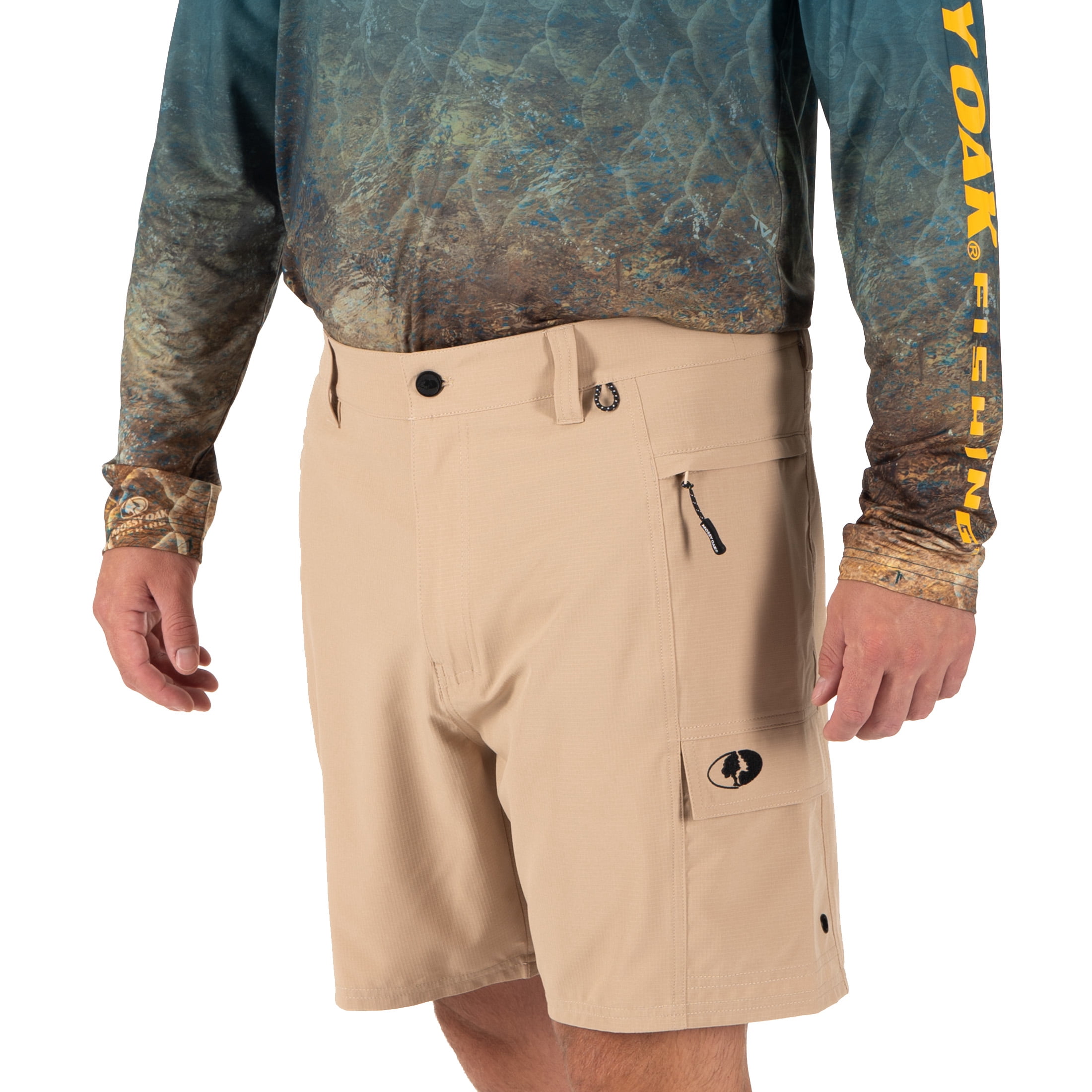Men's Mossy Oak Board Shorts, Tan Sesame, M