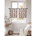 thumbnail image 3 of Orange Floral Sheer Curtains 54 Inch Length 2 Panels Set Window Treatments, Abstract Watercolor Flower Leaf Plant Rod Pocket Semi Curtains for Living Room/Bedroom/Kitchen Décor, 104"W x 54"L, 3 of 7
