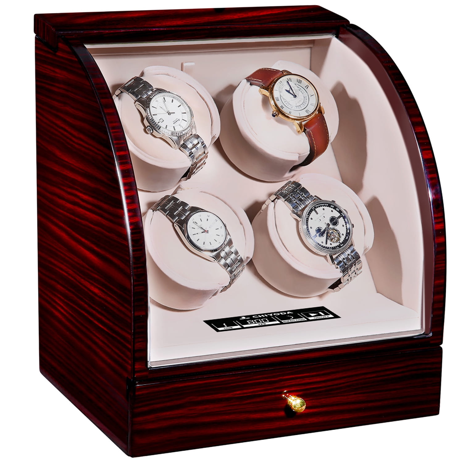 CHIYODA Quad Watch Winder for 4 Automatic Watches Independent Motors and  Smart Control - Walmart.com